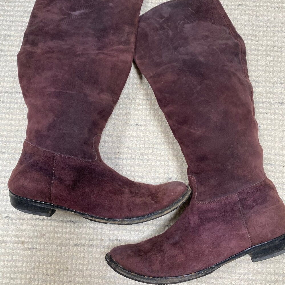Fendi Purple Suede Boots Size 8